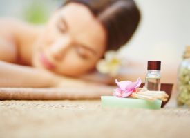 Massage balm with essential oils 