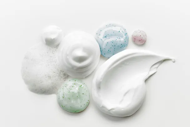 différentes textures cosmétiques