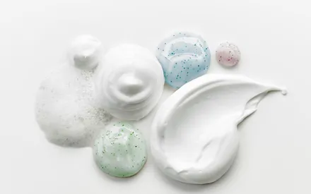 différentes textures cosmétiques